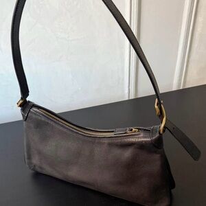 Zara Black Leather Shoulder Bag